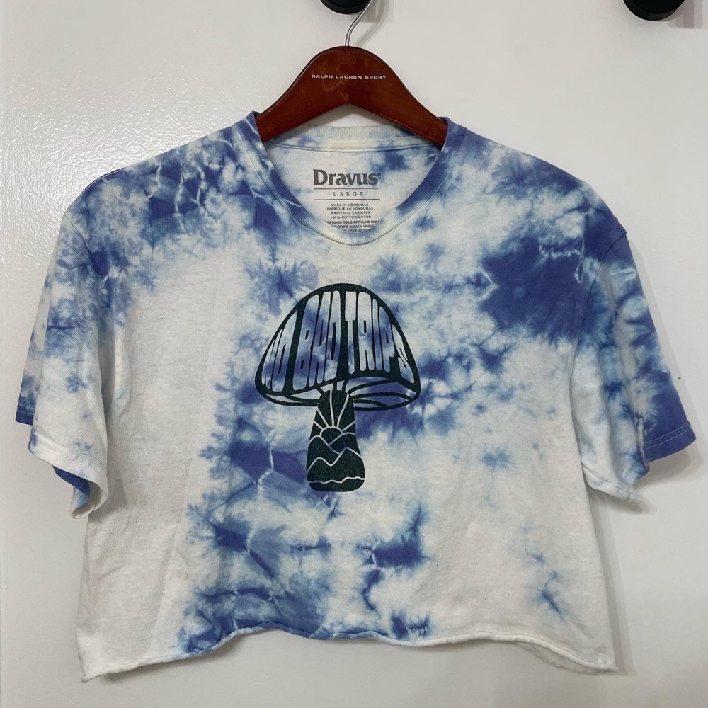 No Bad Trips Mushroom crop top